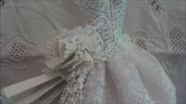 Shabby Chic Art Dress - Paper / Mache and Lace