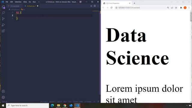 HTML-CSS Tutorial Lesson 33: CSS Font Properties смотреть онлайн