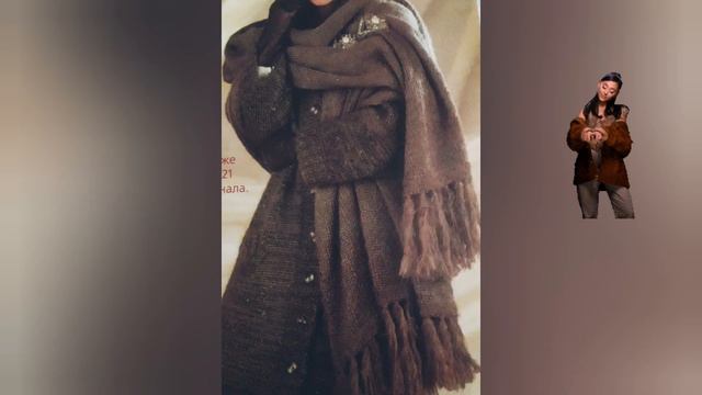 254🥰Модели вязаных кейпов и палантинов из журналов мод.