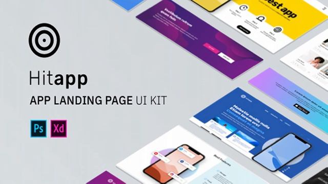 HitApp App Landing Page UI Kit | Themeforest Website Templates and Themes смотреть онлайн