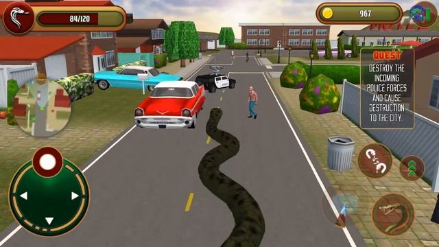 Angry Anaconda Snake City Attack Simulator #1 - Android Gameplay смотреть онлайн