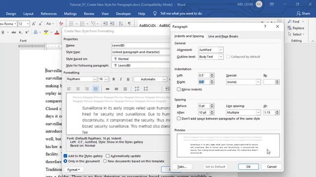 How to Create Paragraph Style in MS Word ? | Custom Paragraph Style in Word | MS Word Series смотреть онлайн