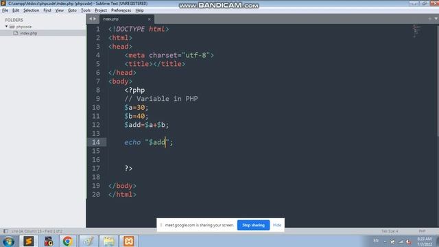 How to Create Variable in PHP [In hindi] смотреть онлайн
