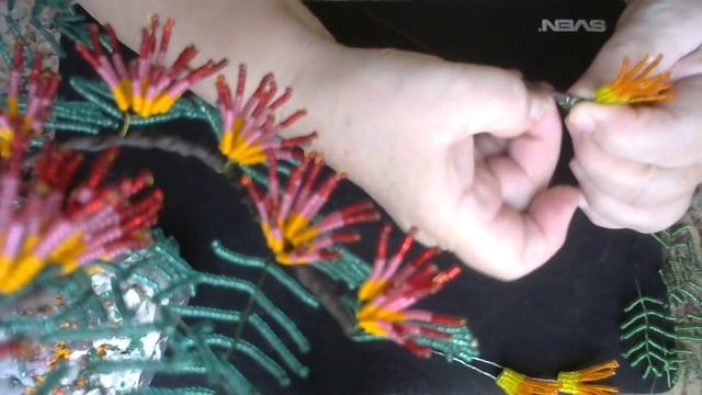 Альбиция из бисера. Мастер - класс. Бисероплетение. смотреть онлайн