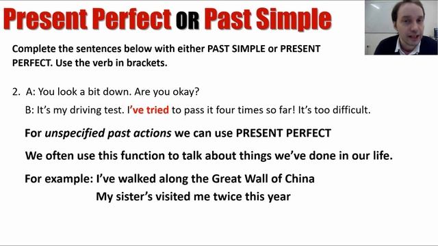 Present Perfect or Past Simple? | grammar exercises PART 1 (Questions 1-5) смотреть онлайн