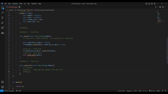 LRUCache + Implementation in C++ смотреть онлайн