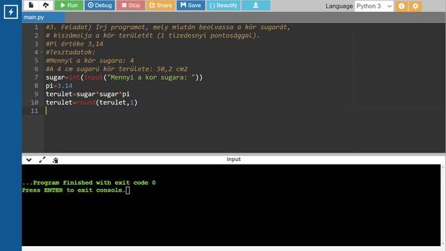 PYTHON PROGRAMOZÁS – 3. FELADATLAP (ALAPSZINTŰ KIDOLGOZOTT FELADATOK) смотреть онлайн