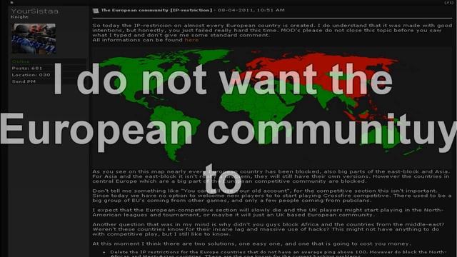 EU Ip Restriction Don't Let The EU Community Die!