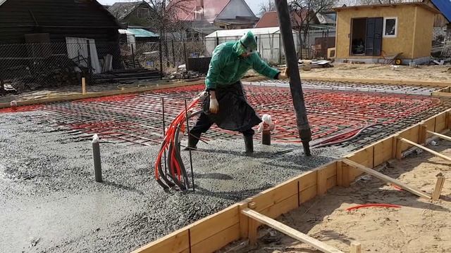 Заливка фундамента под 2х эт. дом из газоблоков. смотреть онлайн