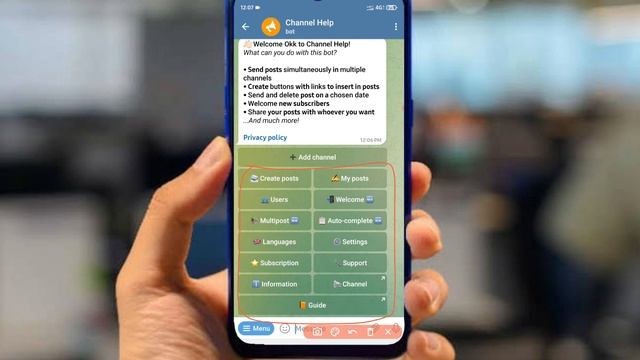 Telegram bot for telegram channel | How to use telegram channel bot | Telegram channel bot смотреть онлайн