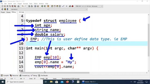 Structures and Unions in C++ Using Program Example смотреть онлайн