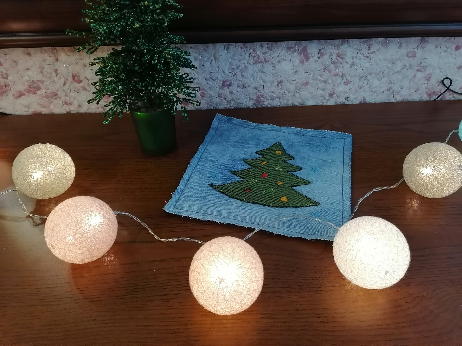 Новогодняя салфетка из джинсов. смотреть онлайн