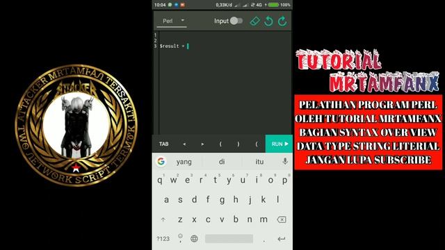 Pemograman Perl Syntax Overview Dan Data Type Eschaping Character #Part2 смотреть онлайн