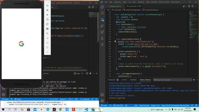 [Flutter Radiation 6] #2. Gửi và nhận dữ liệu giữa NodeJS server và app Flutter thông qua socket.io смотреть онлайн