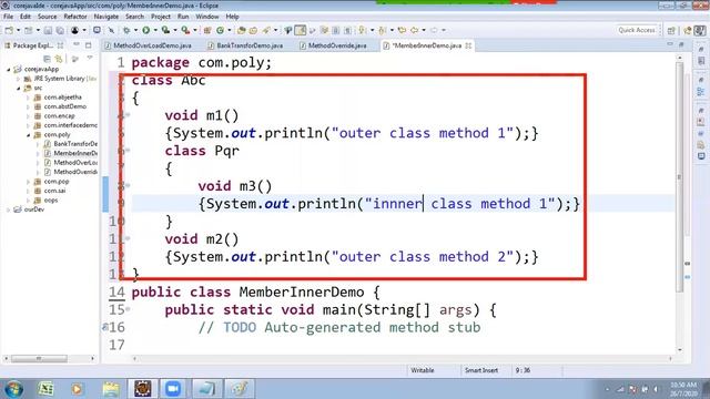 Java inner class|Types смотреть онлайн