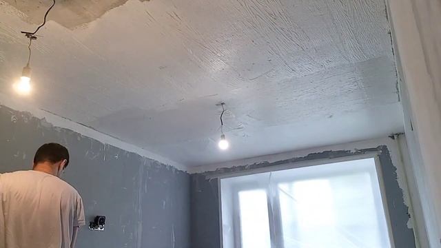 шпаклевание под покраску,стартовый слой.