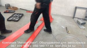 Установка подъемника на химический анкер