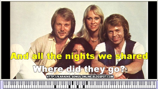 ABBA "Hasta Mañana" Karaoke Instrumental version with lyrics on the screen. Without vocal. смотреть онлайн