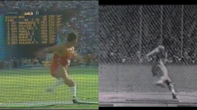 Mac Wilkins 1984 vs 1976 Discus Throw Technical Comparison смотреть онлайн