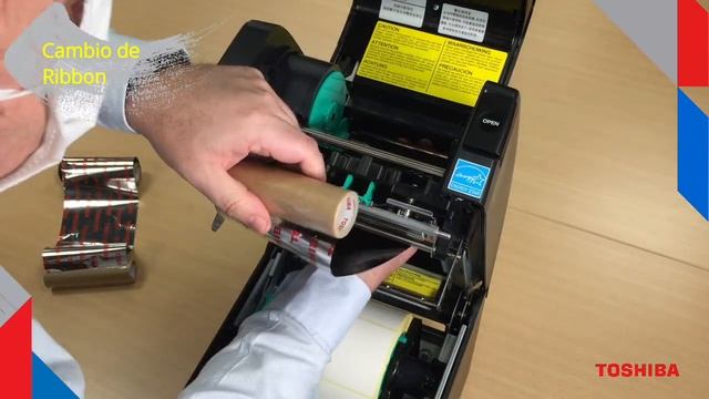 Cambio de Ribbon Impresora de Etiquetas TOSHIBA BA400 смотреть онлайн