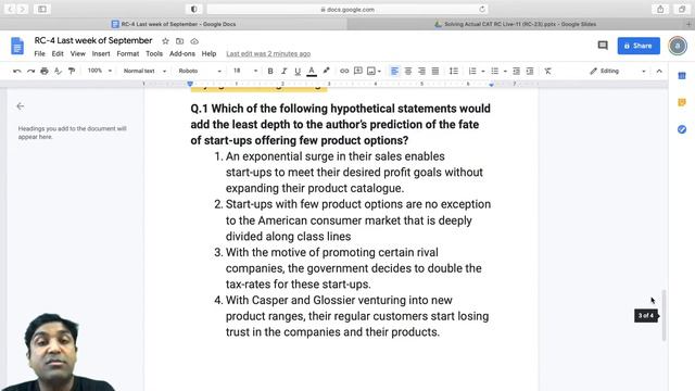 CAT 2020 : Reading Comprehension By Anupam Saxena (Lecture-23) смотреть онлайн