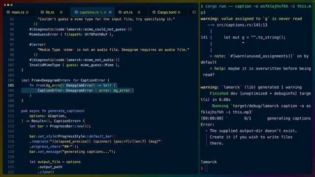 Captioning audio on the CLI with Clap, Rust, and Deepgram смотреть онлайн
