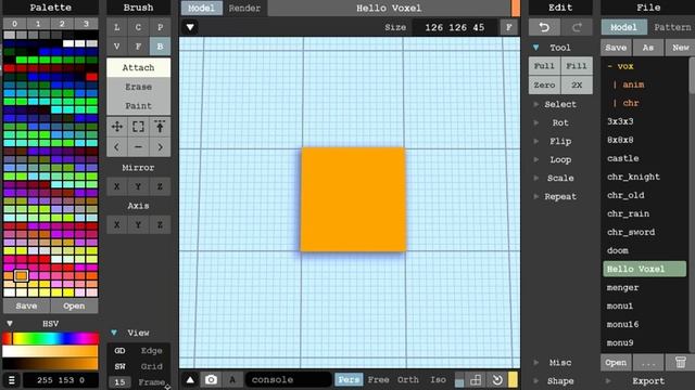 MagicaVoxel 0.98 : Brush and Edit смотреть онлайн