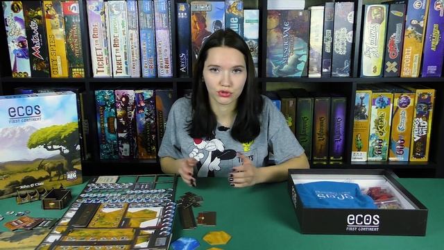 Распаковка настольной игры  Ecos: First Continent