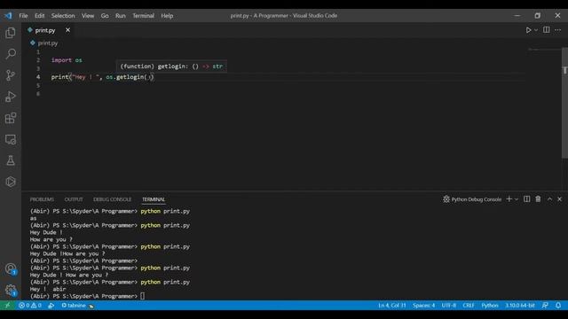 Top 5 Python print function tips || vs code || #top #5 #python смотреть онлайн