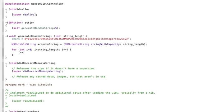iPhone Programming: Generate proper random alphanumeric strings. смотреть онлайн