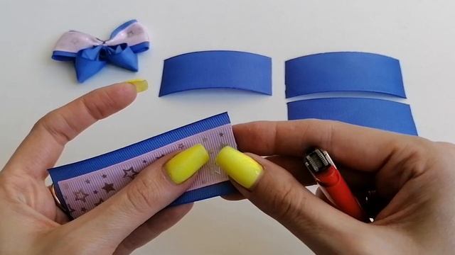 Бантики из лент 4 и 2,5 см / Несложный мастер класс смотреть онлайн