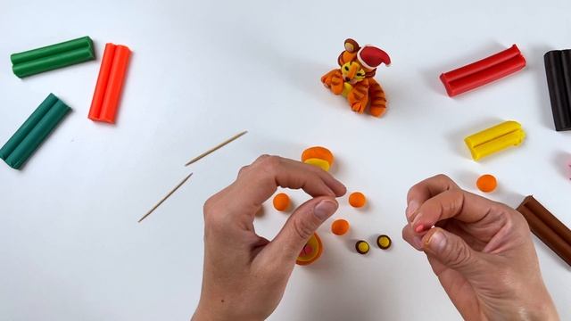 Как слепить тигра из пластилина | Видео лепка смотреть онлайн