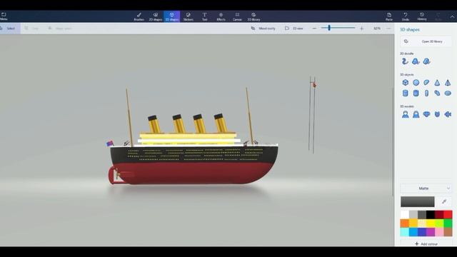 Microsoft Paint 3D Drawing | Build Your Own RMS TITANIC | Beautiful Violin Music #458