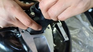 Установка водомета на лодочный мотор Mikatsu 20 (водомет от Tohatsu 18 с быстросъемником)