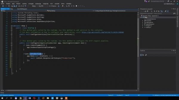 Изучение ASP.NET Core MVC / #2 - Настройки проекта