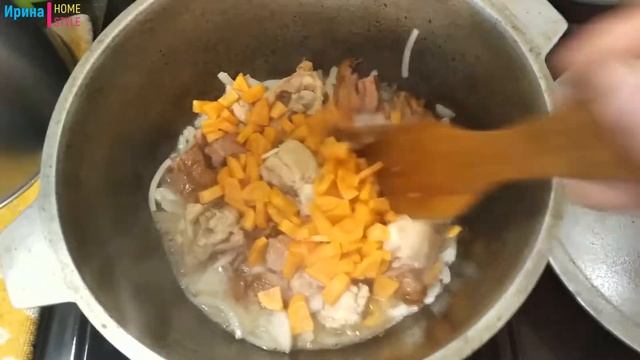 Тушеная картошка с курицей и ребрышками (готовил муж)) смотреть онлайн