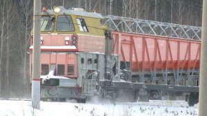 ПСС-1К Поезд самоходный снегоуборочный в работе