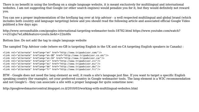 Webmasters: Self-referential hreflang attributes for single language website? (4 Solutions!!) смотреть онлайн