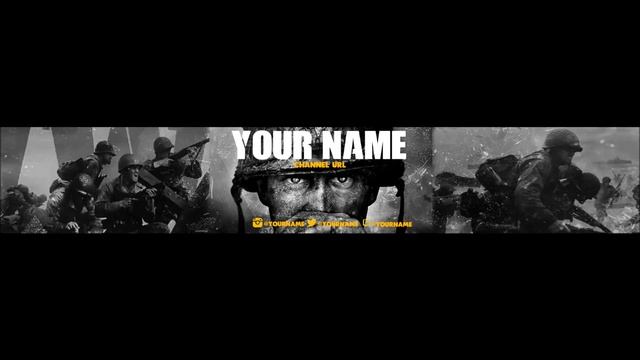 Call Of Duty: world war 2 - Photoshop banner Template смотреть онлайн
