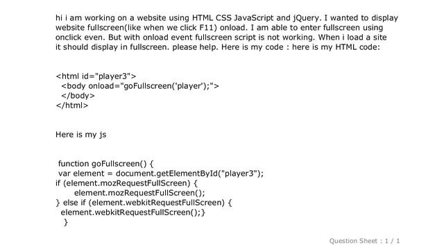HTML : onload website should display fullscreen смотреть онлайн