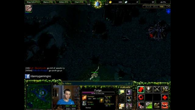 DotA 6.77c Pudge (Butcher) Gameplay with Commentary opa opa смотреть онлайн