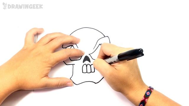 How to draw a Skull | Skull Easy Draw Tutorial смотреть онлайн