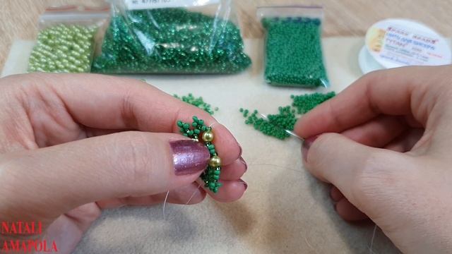 Necklace/Beaded Necklace/DIY Necklace/Beaded/Колье своими руками/Колье из бисера  ЛАНДЫШИ Часть 1
