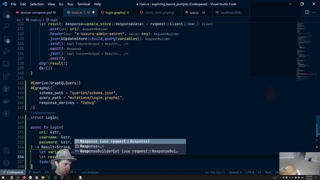 Logging in to Hasura using Rust - Exploring GraphQL with Postgres using Hasura part 7 смотреть онлайн