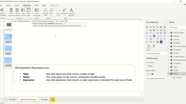 DAX Language - ADDCOLUMNS Function in Power BI смотреть онлайн