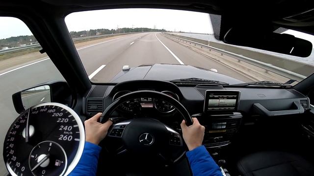 Mercedes G500 5.5 V8 2014 285Kw 388Hp POV Test Drive on ROAD смотреть онлайн