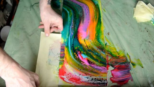 Fluid abstract painting.Интерьерная картина жидким акрилом смотреть онлайн