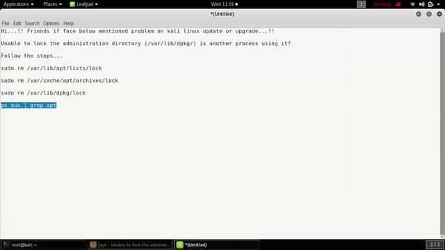 Unable to lock the administration directory (/var/lib/dpkg/) is another process using it? смотреть онлайн