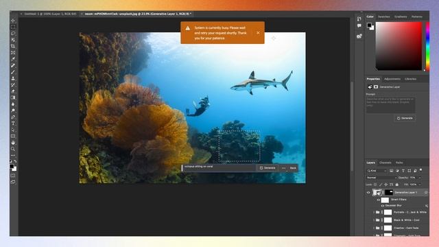 Generative Fill in Photoshop Beta using Adobe Firefly AI смотреть онлайн