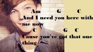 One Thing- One Direction With Lyrics & Chords